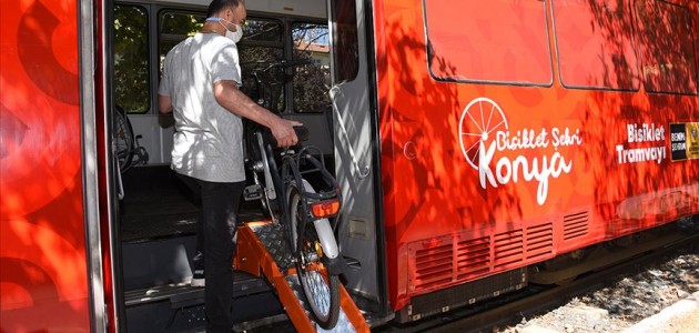Konya'da Bisiklet Tramvayları Yolculuğa Başladı
