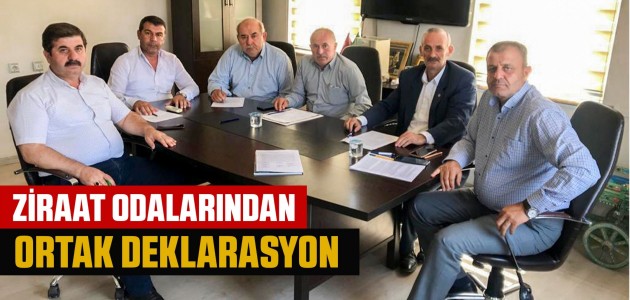KONYA ZİRAAT ODALARINDAN ORTAK DEKLARASYON