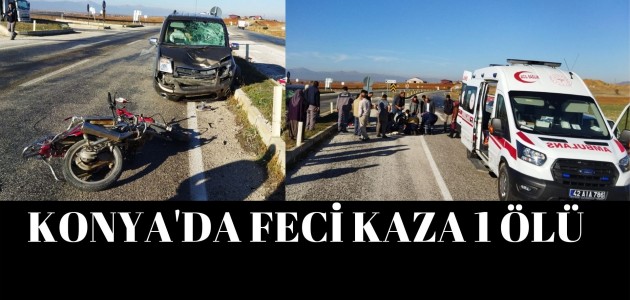 KONYA'DA FECİ KAZA 1 ÖLÜ