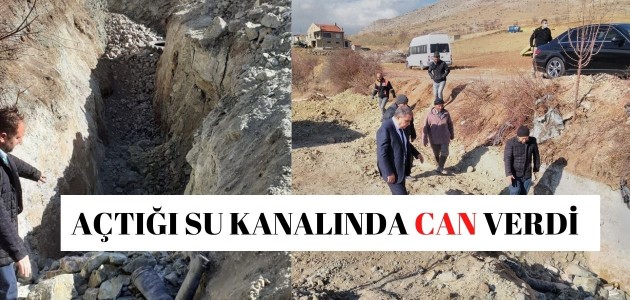 AÇTIĞI SU KANALINDA CAN VERDİ