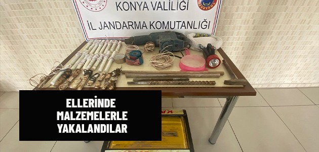 ELLERİNDE  MALZEMELERLE YAKALANDILAR