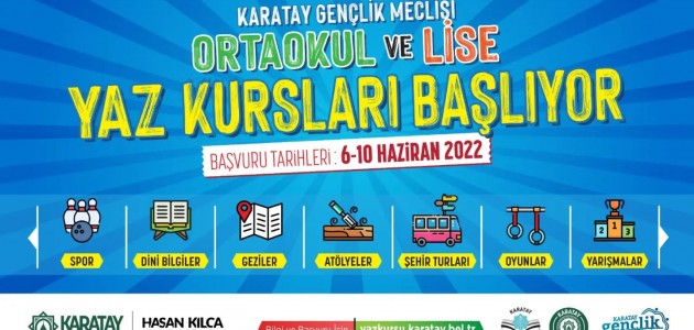  Karatay Gençlik Meclisi ''Yaz Okulu'' ön kayıtlar başladı