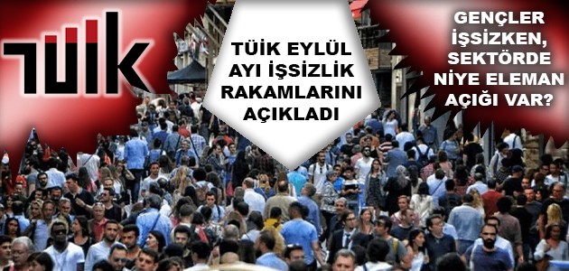  TÜİK EYLÜL AYI İŞSİZLİK RAKAMLARINI AÇIKLADI
