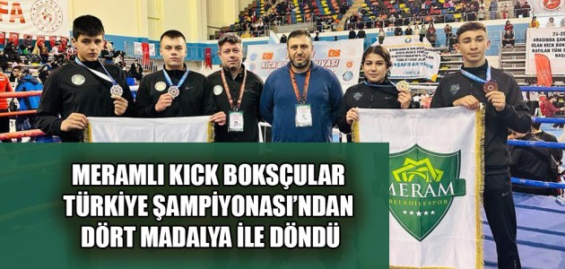 MERAMLI KICK BOKSÇULAR TÜRKİYE ŞAMPİYONASI’NDAN DÖRT MADALYA İLE DÖNDÜ