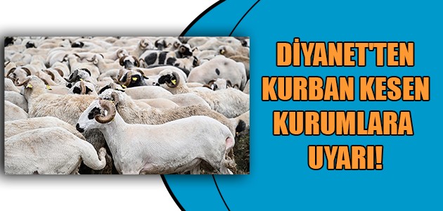 DİYANET'TEN KURBAN KESEN KURUMLARA UYARI!