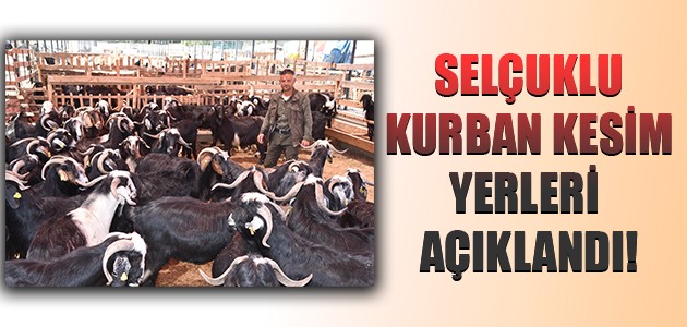 SELÇUKLU KURBAN KESİM YERLERİ BELLİ OLDU!