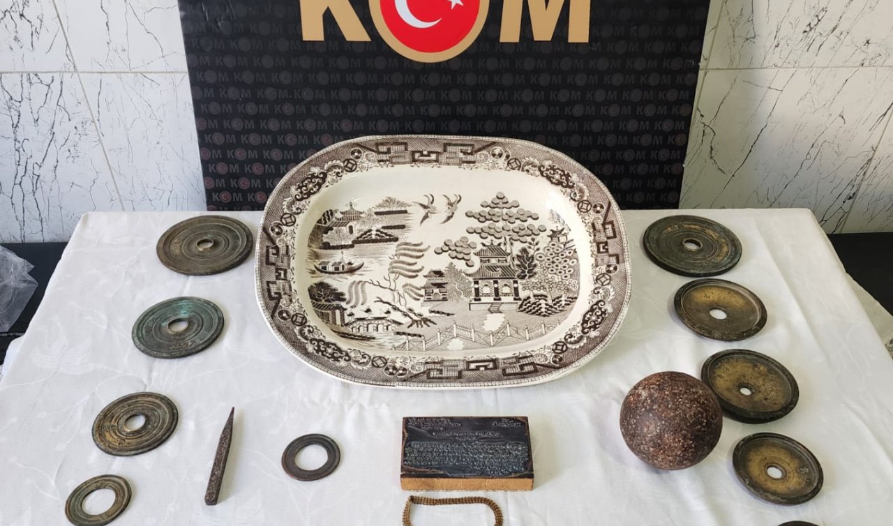 Konya’da Tarihi Eser Kaçakçılığı Operasyonu: Çok sayıda sikke ve tarihi obje ele geçirildi.