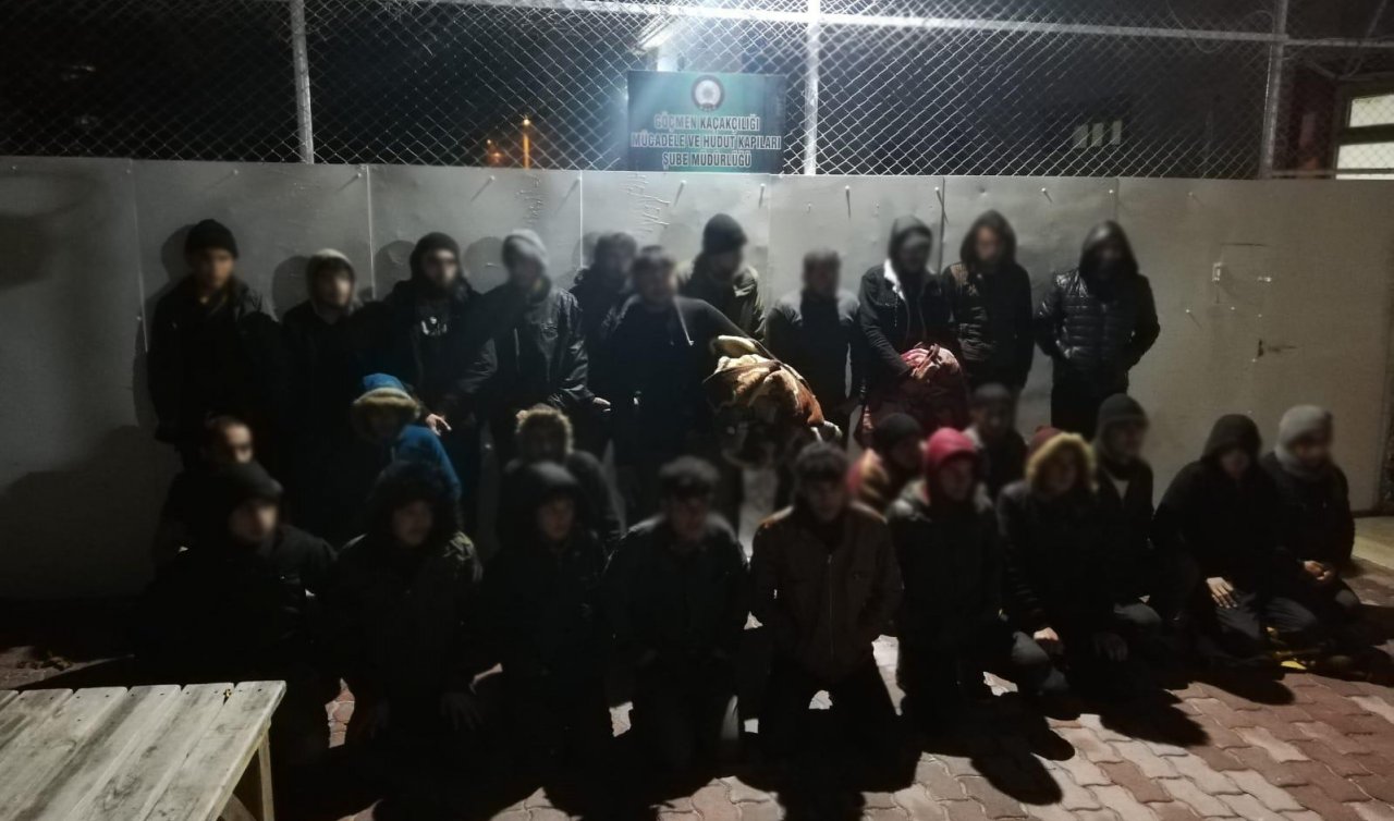 Konya’ya yasa dışı yollarla girdiği tespit edilen 28 göçmen yakalandı