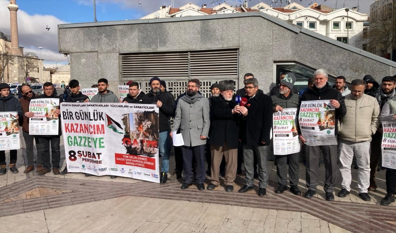 Konyalı esnafların bir günlük kazancı Gazze’ ye 