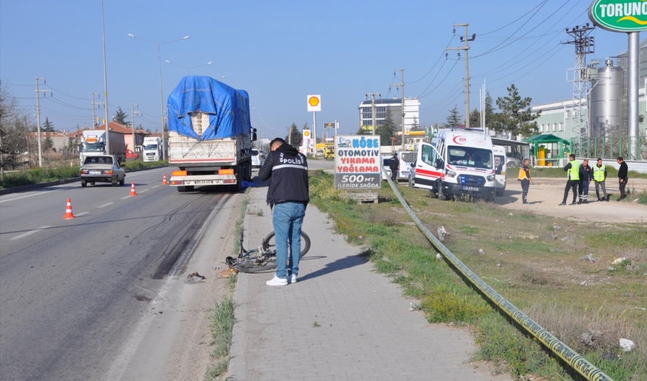 Konya’da bisiklet sürücüsüne tır çarptı: 1 kişi öldü
