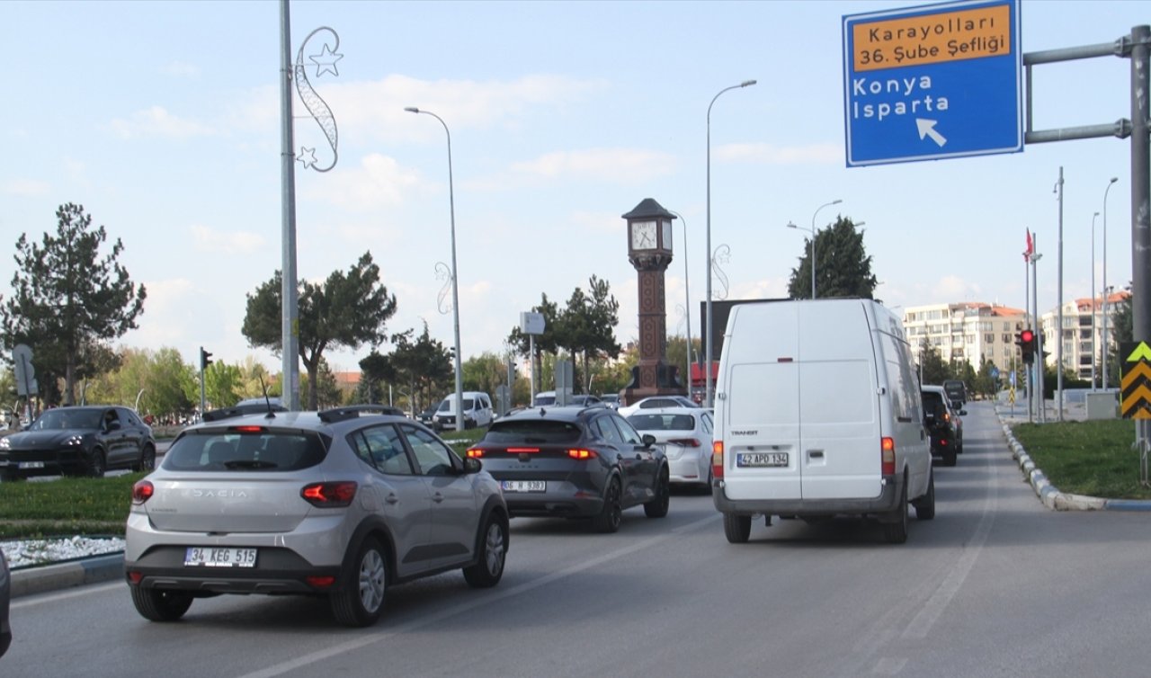 Konya’da trafik sıkışıklığının en çok gözlendiği yer belli oldu