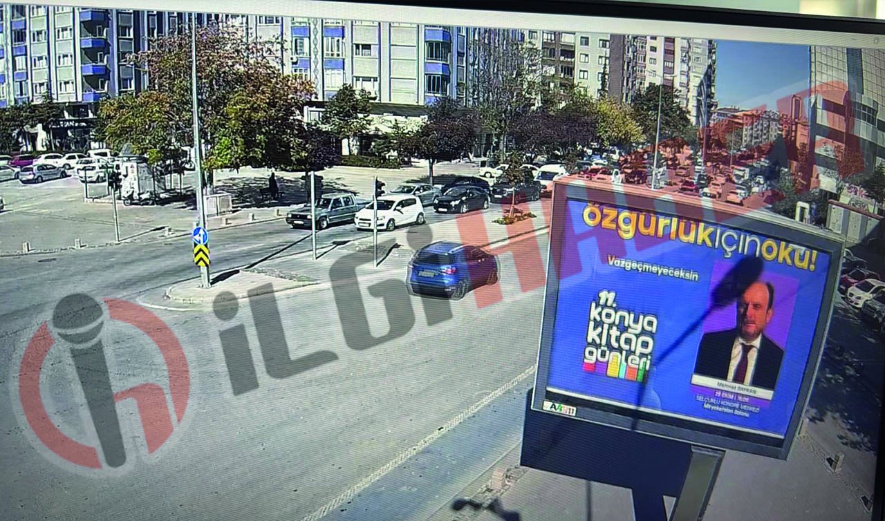 Konya’da yaşanan kaza kameralara yansıdı!