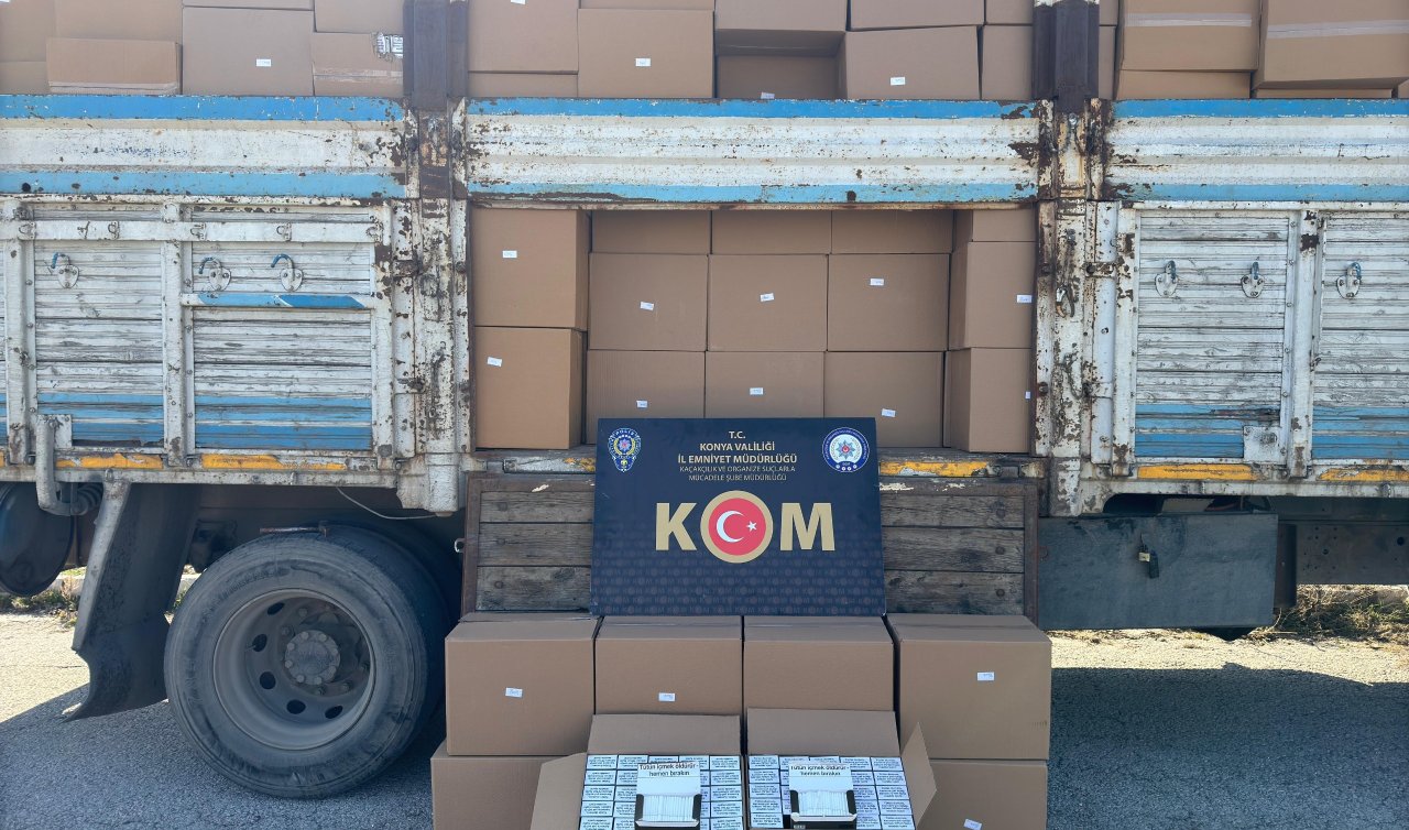 Konya’da polisler kaçakçılara göz açtırmıyor! Değeri tam 7 milyon TL...