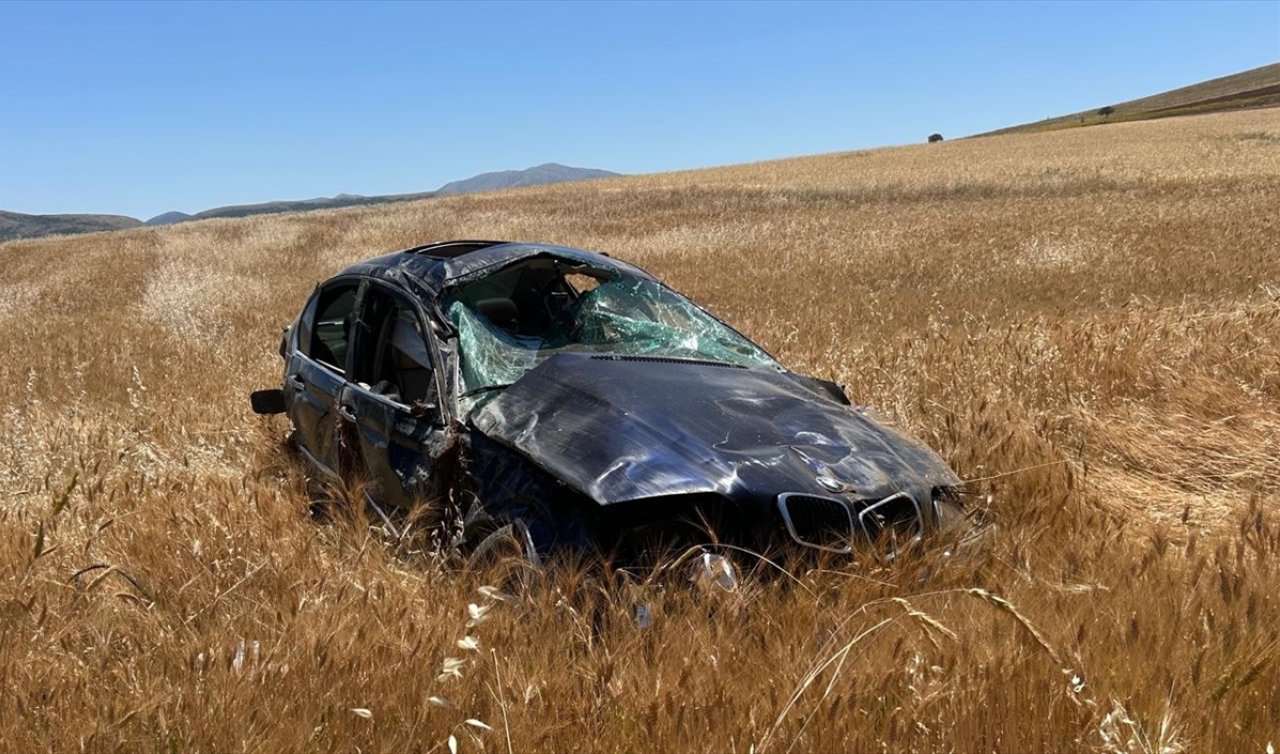 Konya’da otomobil devrildi: 4 kişi yaralandı