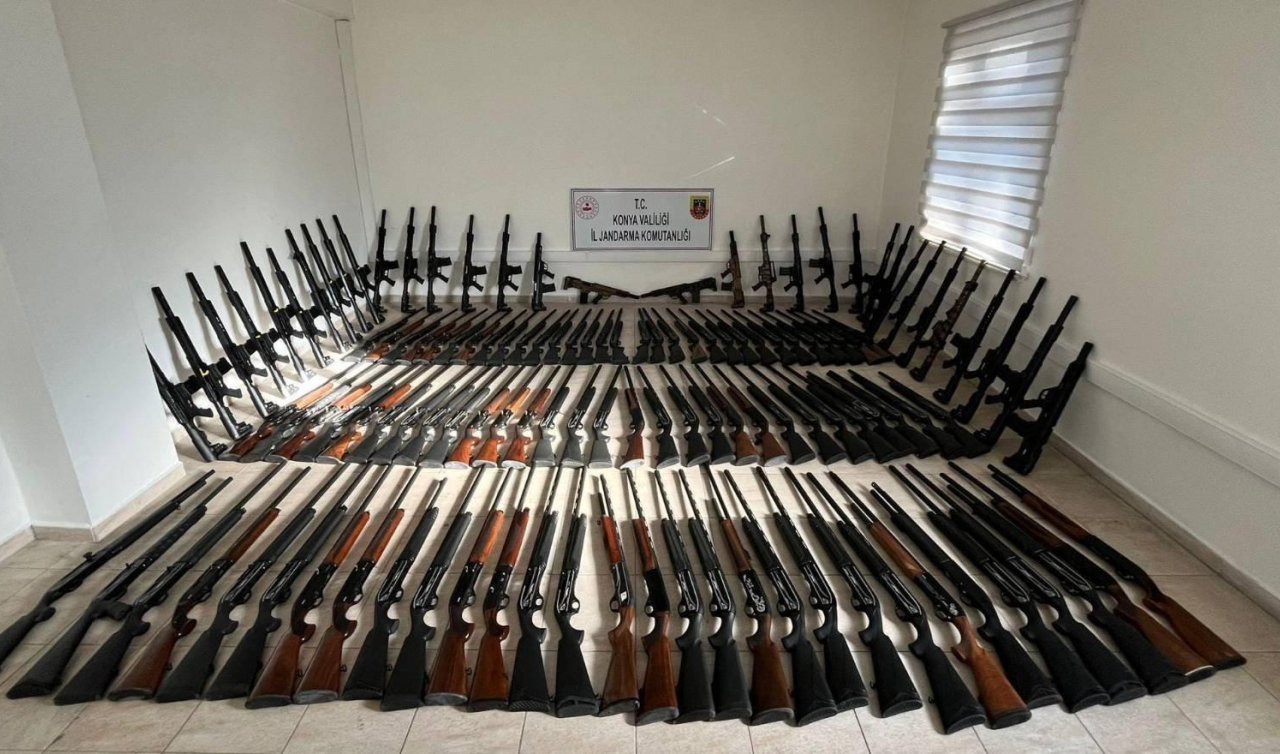 Evden fabrika gibi tüfek üretimi çıktı: Konya’da gizli imalathane deşifre edildi