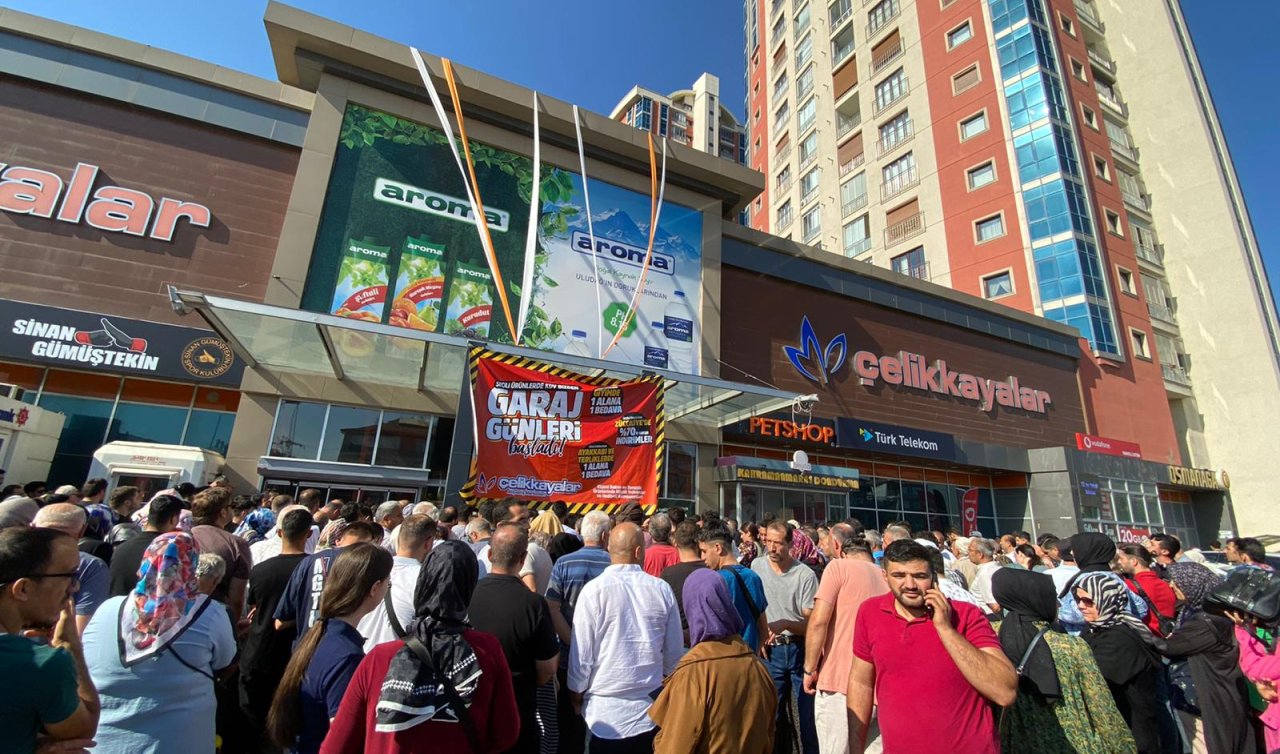  Çelikkayalar Market’te metrelerce kuyruk: Garaj Günleri’nde izdiham!