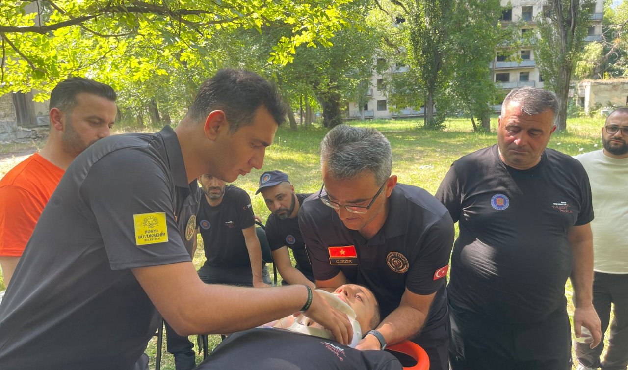 Konya Büyükşehir Belediyesi Gürcistan’da Arama Kurtarma Eğitimi Verdi