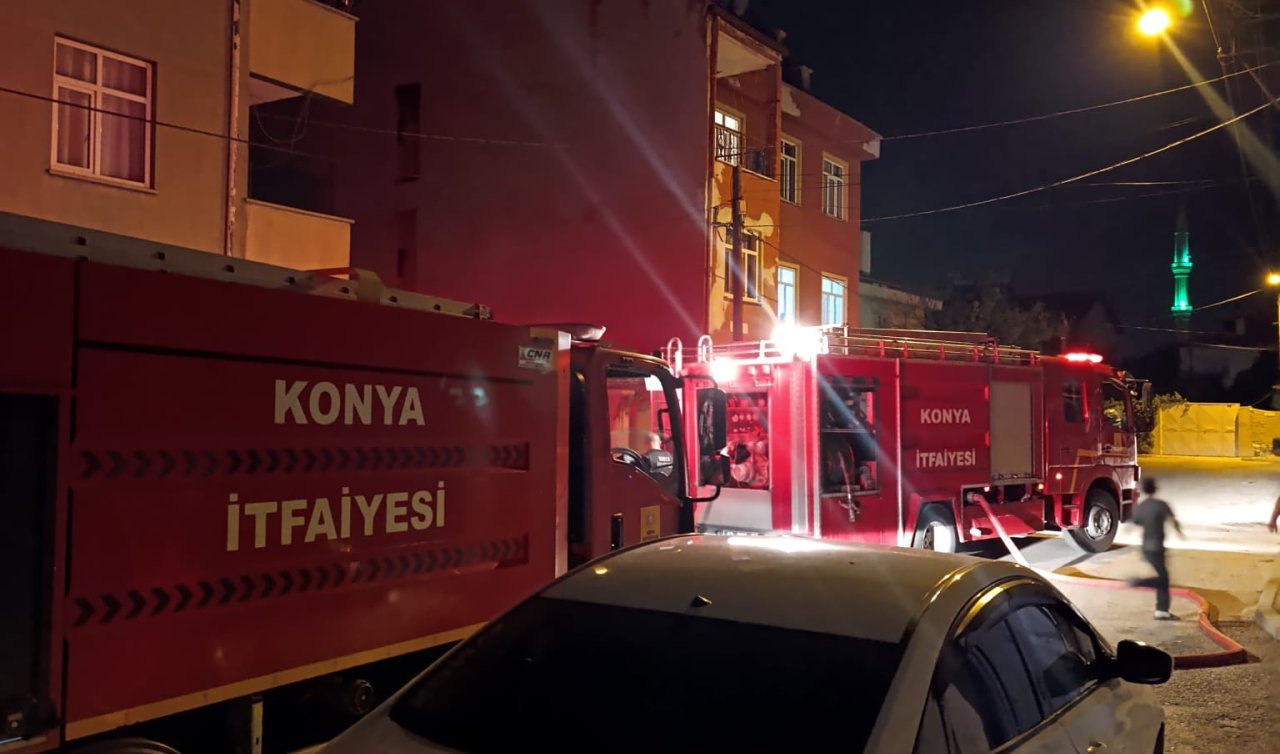 Konya’da bir ahırda yangın çıktı