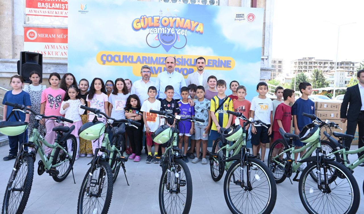 Konya’da 12 bin çocuk 40 günlük sabah namazı sonrası bisikletine kavuştu
