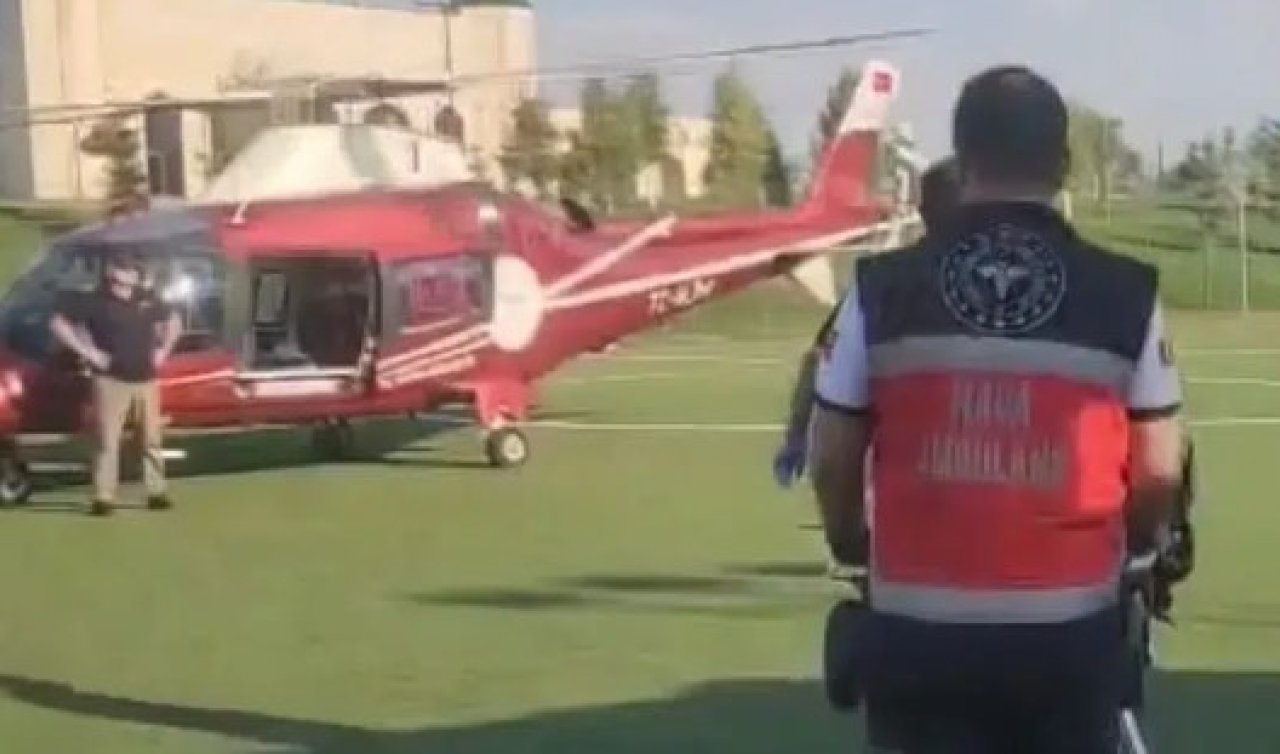  Konya’da hava ambulansı böbrek hastası için havalandı