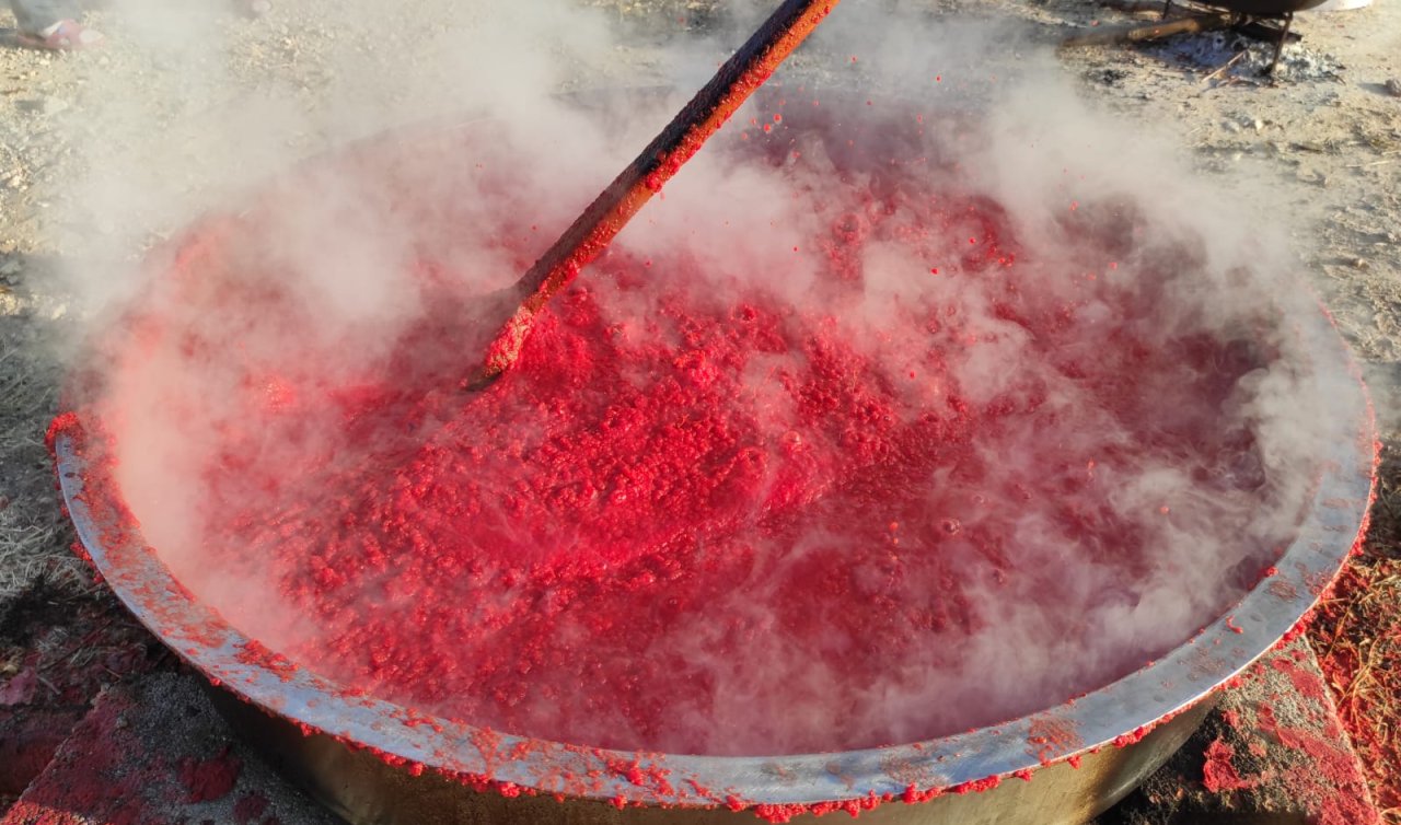 Kışa hazırlık başladı: Konya’da geleneksel salça kaynatma zamanı
