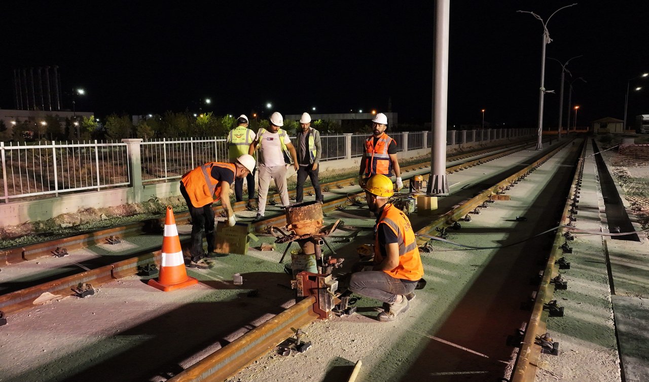 Konya Büyükşehir, 11.1 kilometrelik tramvay hattında önemli eşiği geçti