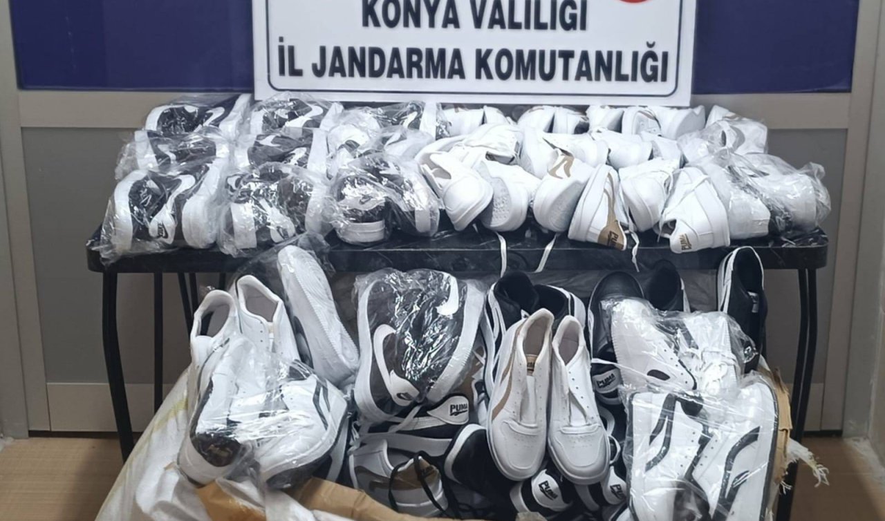 Konya’da kaçak spor ayakkabı operasyonu!