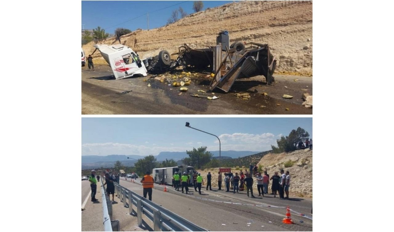 Karaman-Mut yolunda feci kaza: Otobüs ile tır çarpıştı, ölü ve yaralılar var