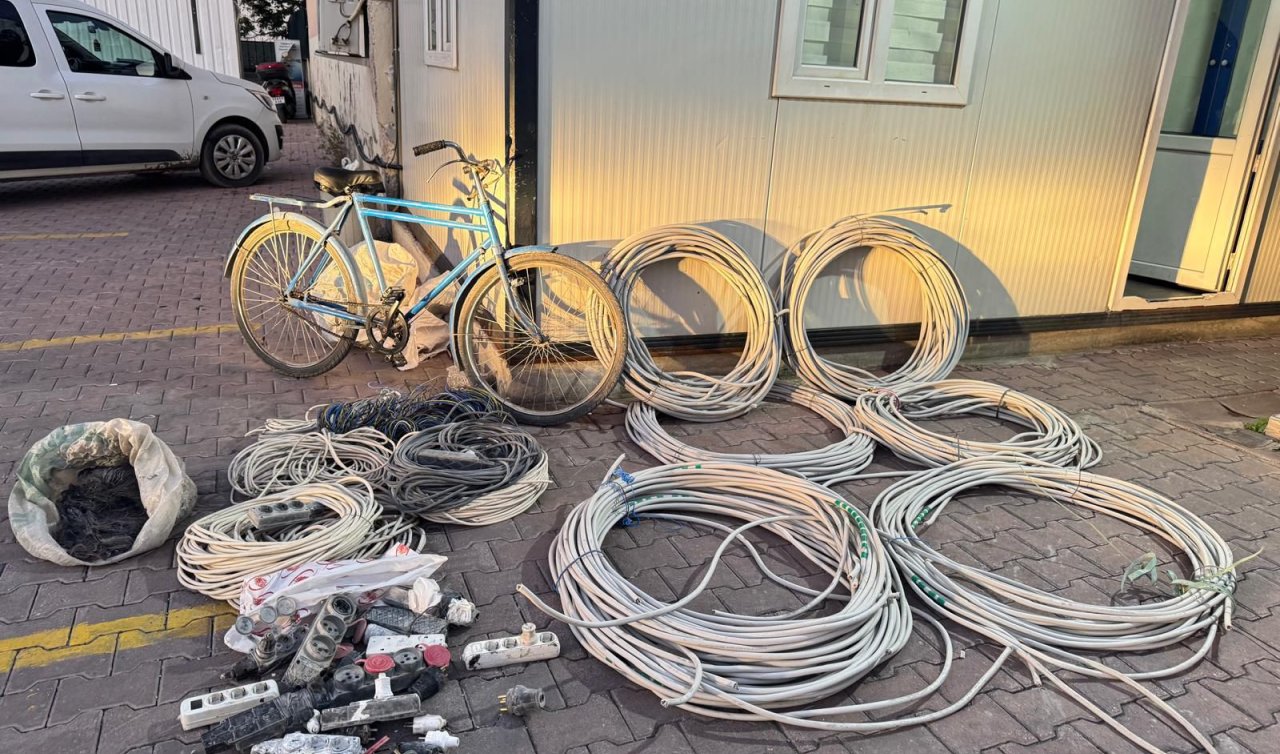 Konya’da inşaatlara dadanan hırsız yakayı ele verdi! işte o hırsızlık anı...