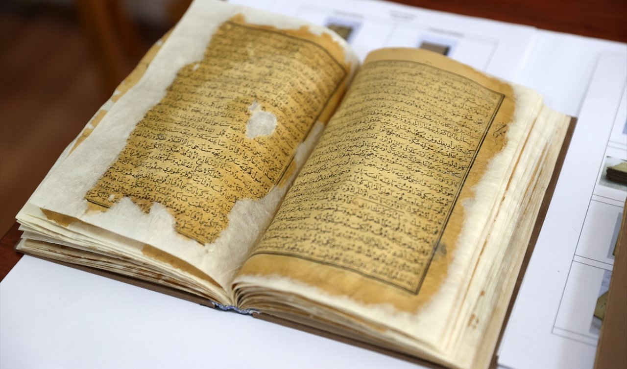 Konya’da cilt ve kağıt restorasyonu yapılan eserler sergilendi
