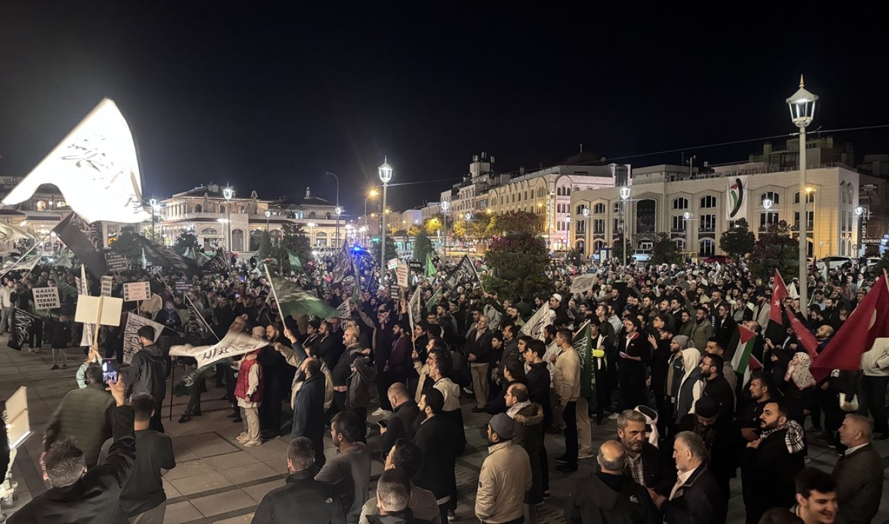 Konya, Afyonkarahisar ve Karaman’da İsrail’in Küresel Sumud Filosu’na saldırılarına tepki