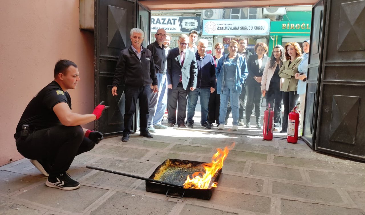 CİB Konya Bölge Müdürlüğünde yangın eğitimi ve tatbikatı  