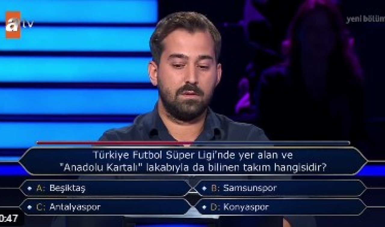 “Anadolu Kartalı“ sorusu yarışmacıyı yaktı: Yarışmacıya Konya’dan davet geldi