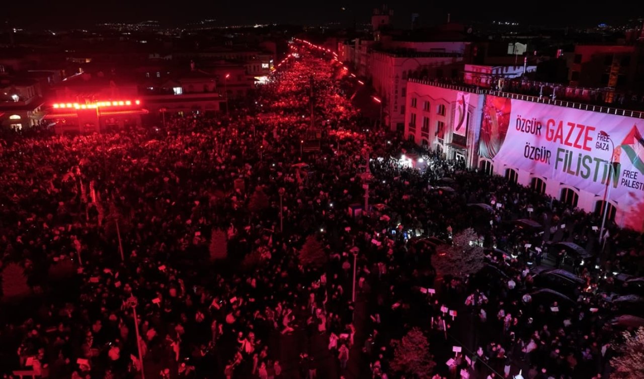  Konya’da Katil İsrail’in Gazze’ye yönelik saldırıları protesto edildi