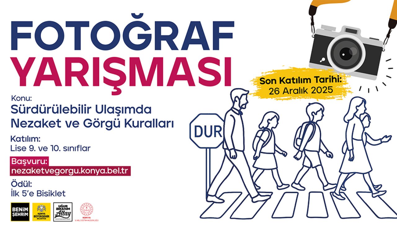 Konya Büyükşehir’den öğrencilere “Sürdürülebilir Ulaşımda Nezaket” yarışması