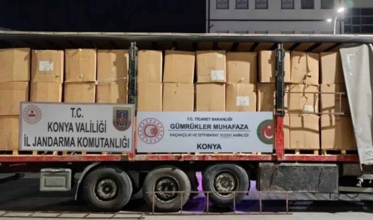 Konya’da 12 bin 920 kilogram kaçak tütün ele geçirildi