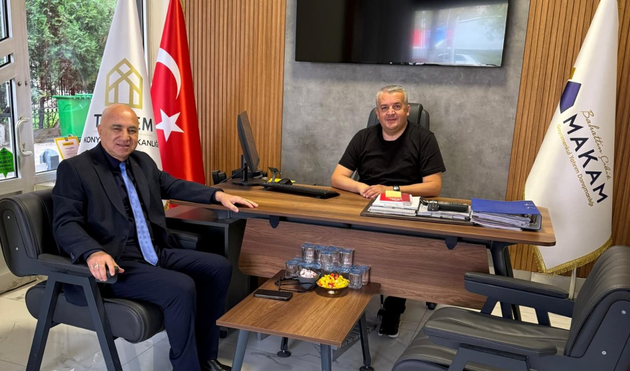 Konya Emlakçılar Odası Başkanı Sedat Altınay’dan TÜGEM Konya ekibine ziyaret