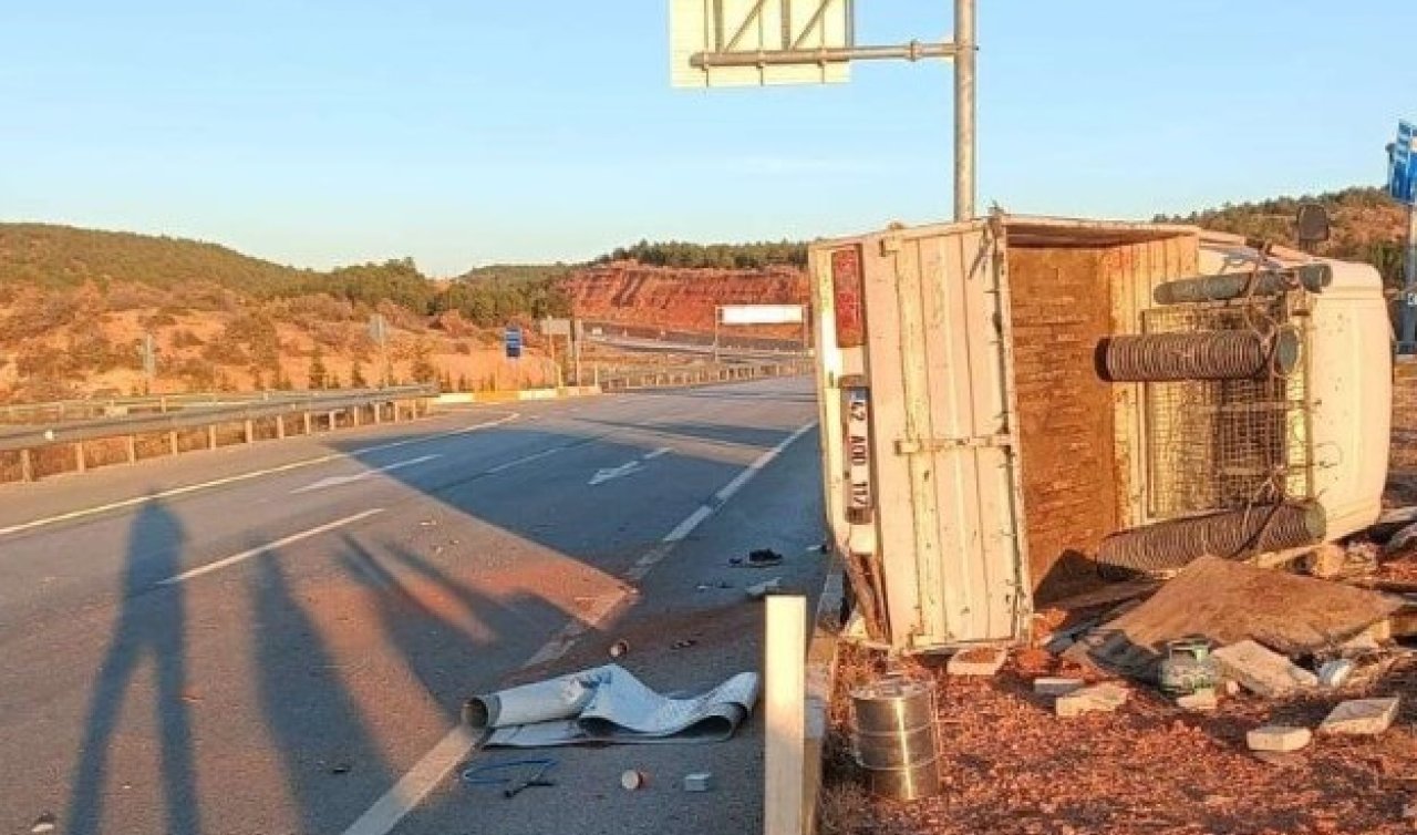 Konya’da kamyon ile kamyonet çarpıştı, 1 kişi öldü