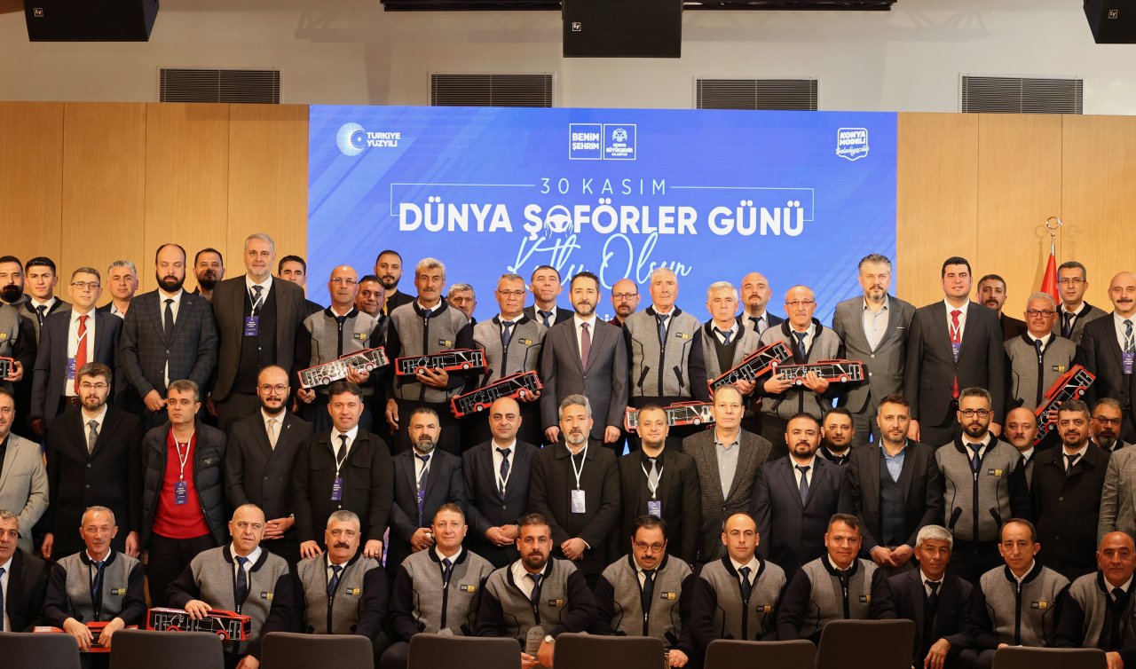 Konya’da 500 bin kişiyi taşıyan şoförler için kutlama!