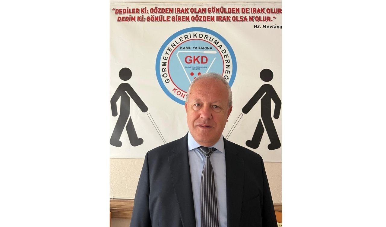 Konya’da engelliler İçin çarpıcı çağrı: Bir Saatliğine Gözlerinizi kapatın