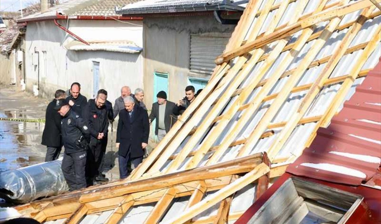 Konya Valisi Akın, kuvvetli rüzgar ve fırtınada zarar gören yerleri inceledi