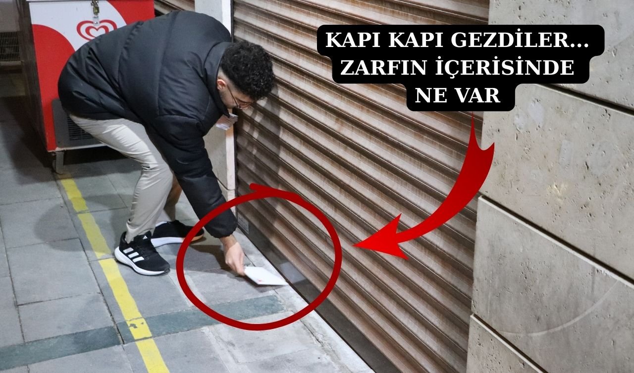 Konya’da esnaf sabah dükkânını açınca bu zarfla karşılaştı! 