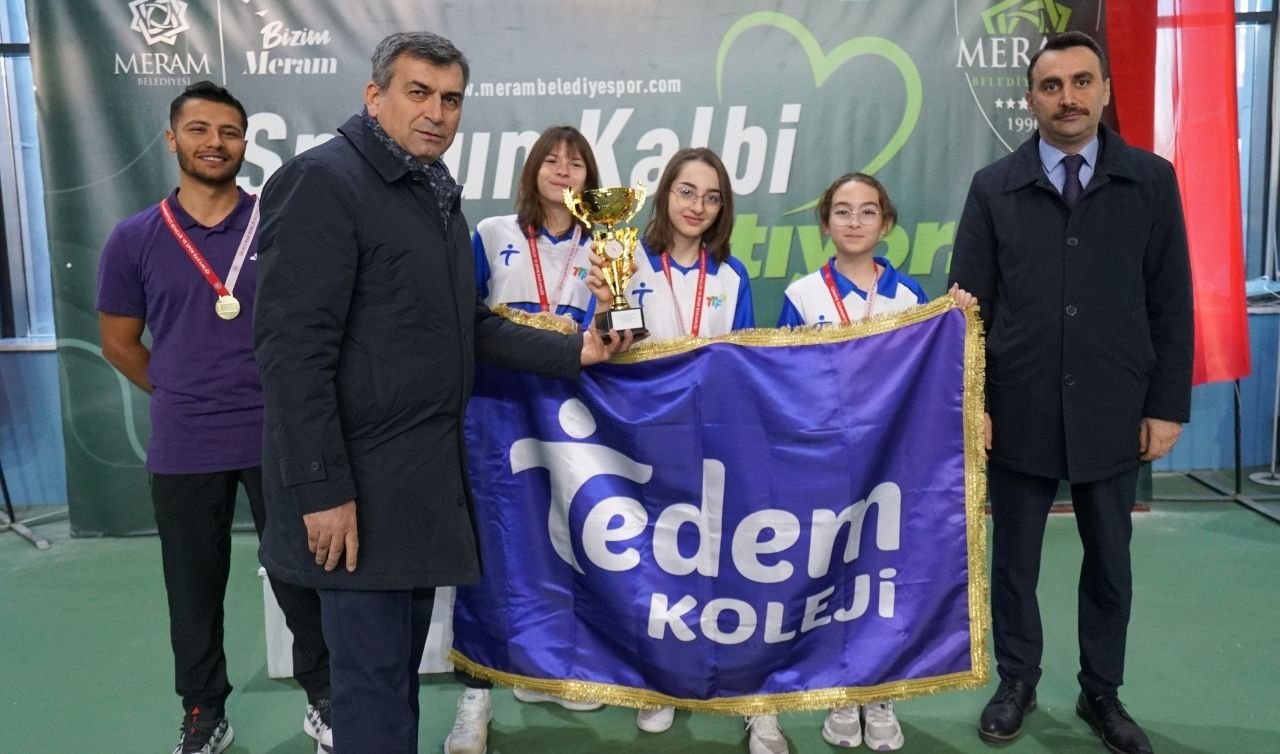 Okul Sporları Yıldızlar Tenis il birinciliği Meram’da tamamlandı