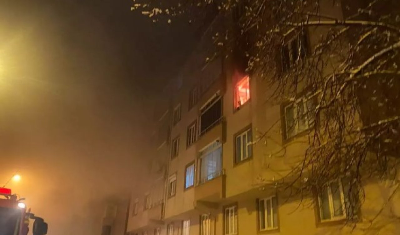 Konya’da apartmanda çıkan yangında 6 kişi dumandan etkilendi