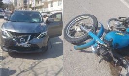 Konya’da otomobil ile motosiklet çarpıştı, 3 kişi yaralandı