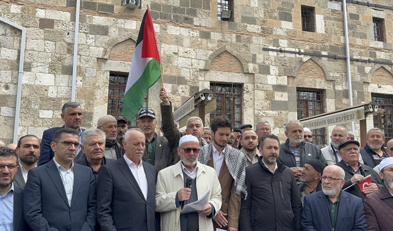 Konya’da İsrail’in Filistinli esirlere yönelik “idam yasası“ protesto edildi