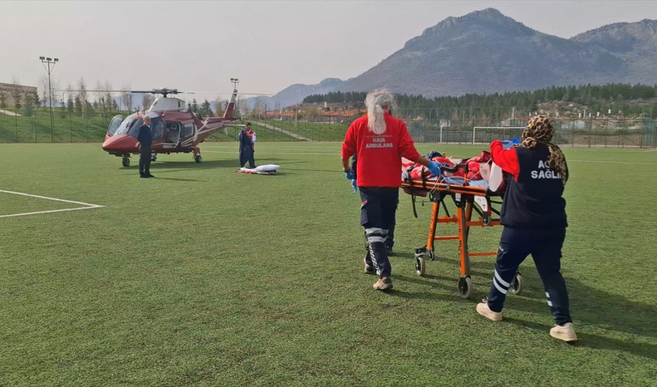 Konya’da kalp krizi geçiren hasta hava ambulansıyla sevk edildi