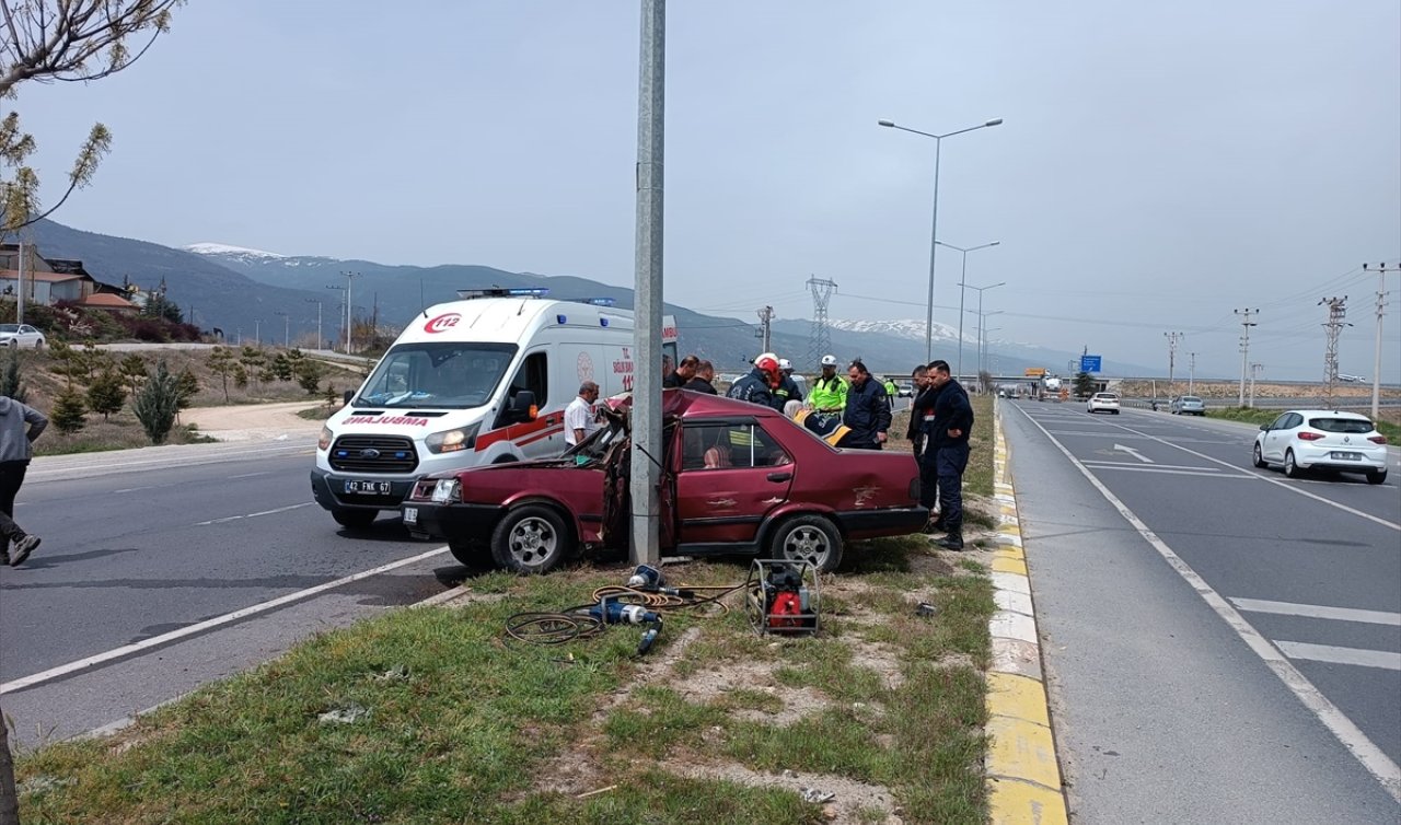 Konya’da iki araç çarpıştı: 1 kişi yaralandı