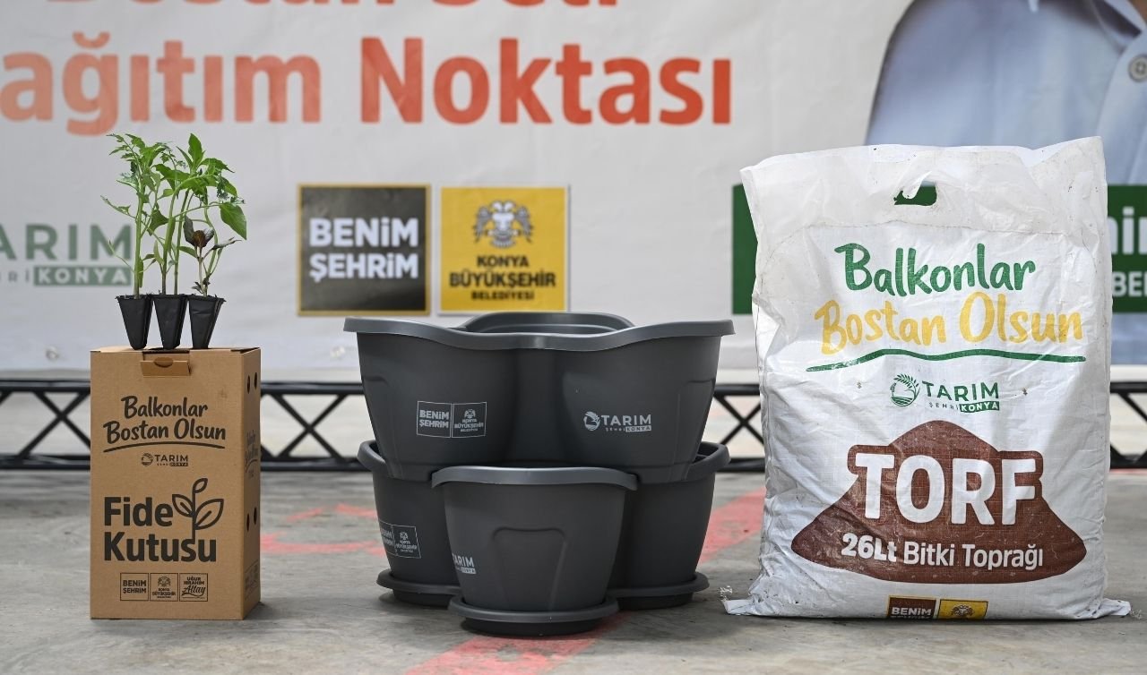 Konya’da balkonunda sebze yetiştirmek isteyenlere müjde: Dağıtımlar başladı