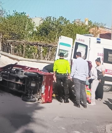 Konya’da otomobille elektrikli motosikletin çarpıştığı kazada 2 kişi yaralandı